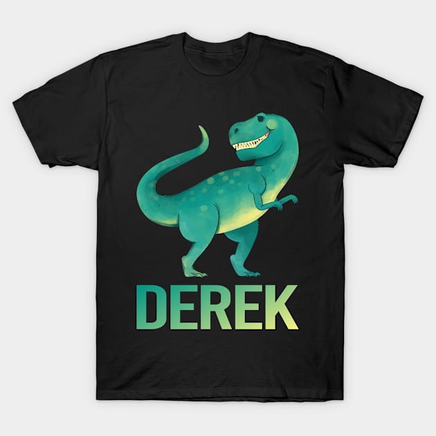 Happy Dinosaur - Derek Name T-Shirt by Atlas Skate